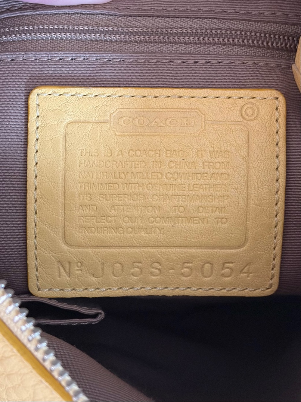 Coach Vintage Y2K Pebbled Leather SoHo Shoulder Bag in Butter Yellow 5054 - Picture 10 of 11